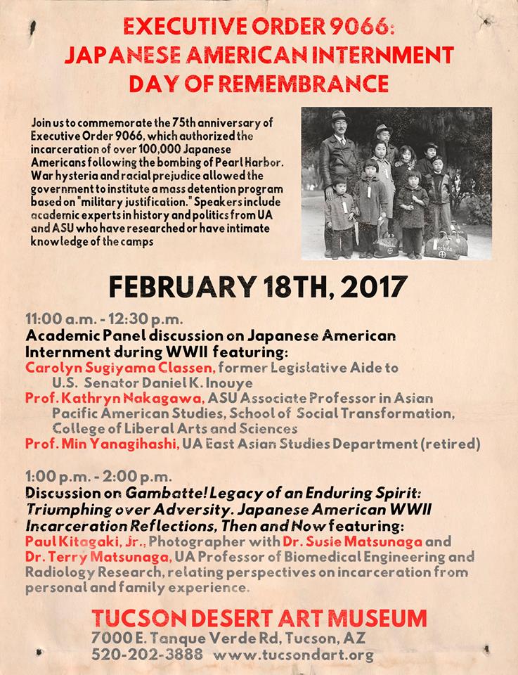 Day of Remembrance (75th anniversary of E.O. 9066 interning Japanese