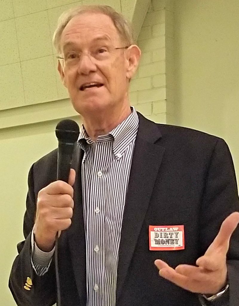 Terry Goddard of the Outlaw Dirty Money campaign.