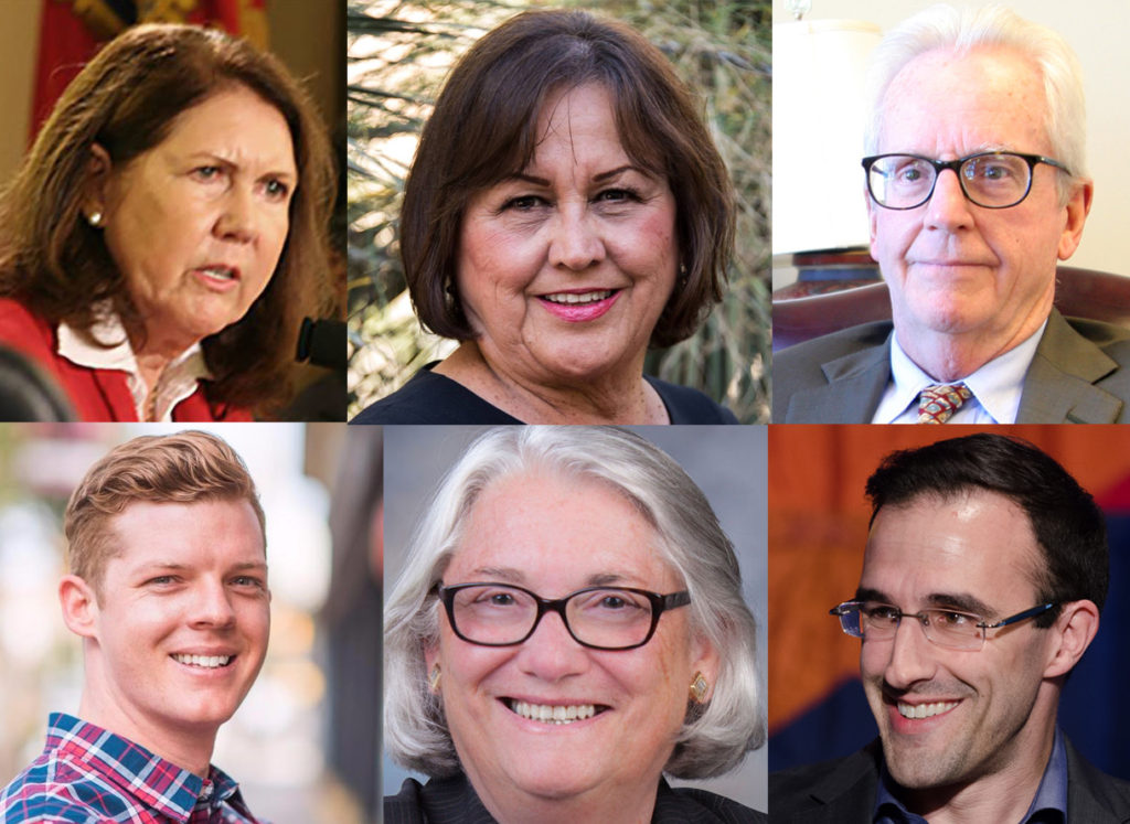 Top row: Ann Kirkpatrick, Mary Matiella, Bruce Wheeler Bottom row: Bill Kovacs, Barbara Sherry, Matt Heinz