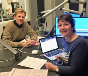Journalist Larry Bodine and State Senator Victoria Steele.
