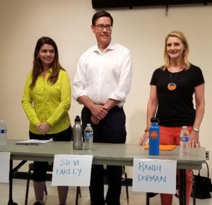 Regina Romero, Steve Farley, and Randi Dorman, Democratic candidates for Mayor of Tucson