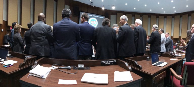 Republicans turning their backs.