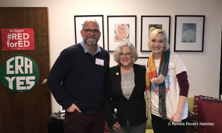 Rep. Powers Hannley with prison reform advocates