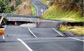 Torn up road
