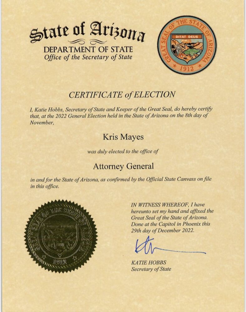 Read It is Official Kris Mayes is the Attorney GeneralElect of