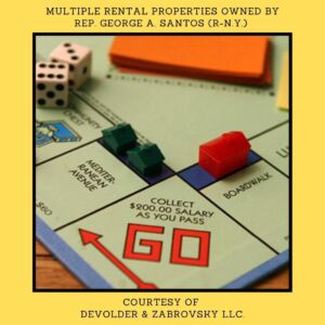 Actual aerial photograph of multiple rental properties owned by Republican George Santos.