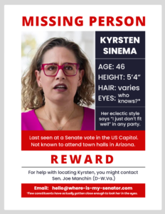 Sinema Missing Person Poster Parody shared on social media by LD18