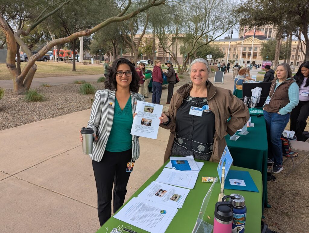 Sen. Priya Sundareshan and Jana Segal-Stormont at Environmental Day 2025