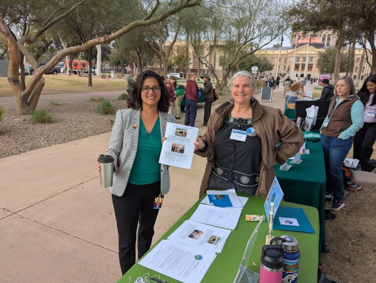 Sen. Priya Sundareshan and Jana Segal-Stormont at Environmental Day 2025
